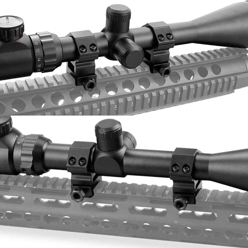 Modkin 1 Inch Scope Rings Set of 4, 2 Pieces High Profile Scope Mounts