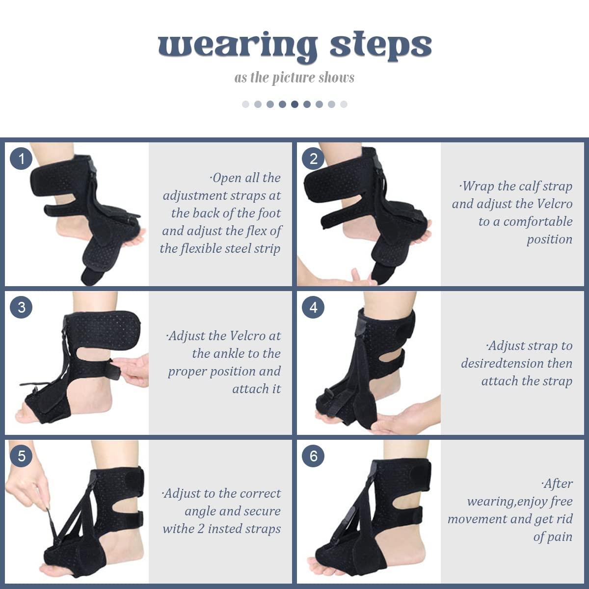 Plantar Fasciitis Night Splint With Compression Socks - Adjustable Foot Brace For Heel Pain Relief