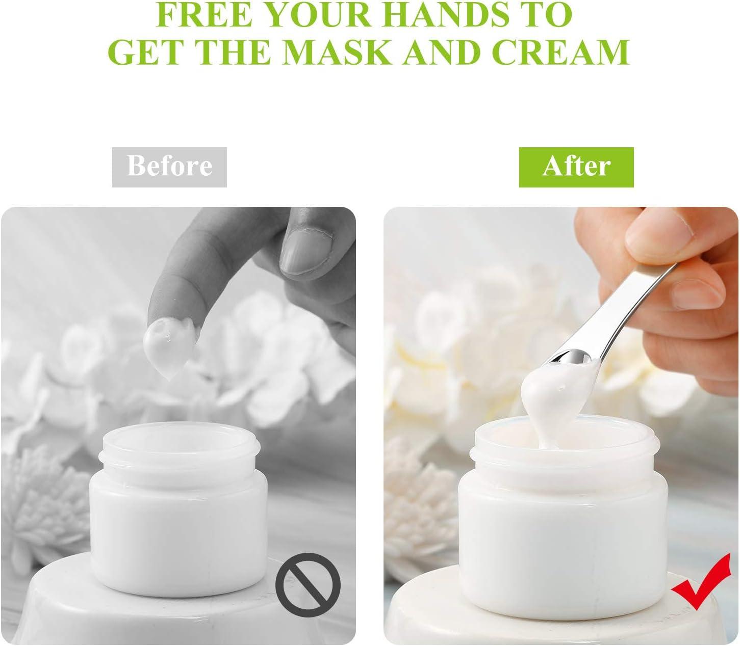 8 Pieces Mask Spatulas Metal Makeup Spatula Applicator Cosmetic Spatulas Mini Beauty Scoop