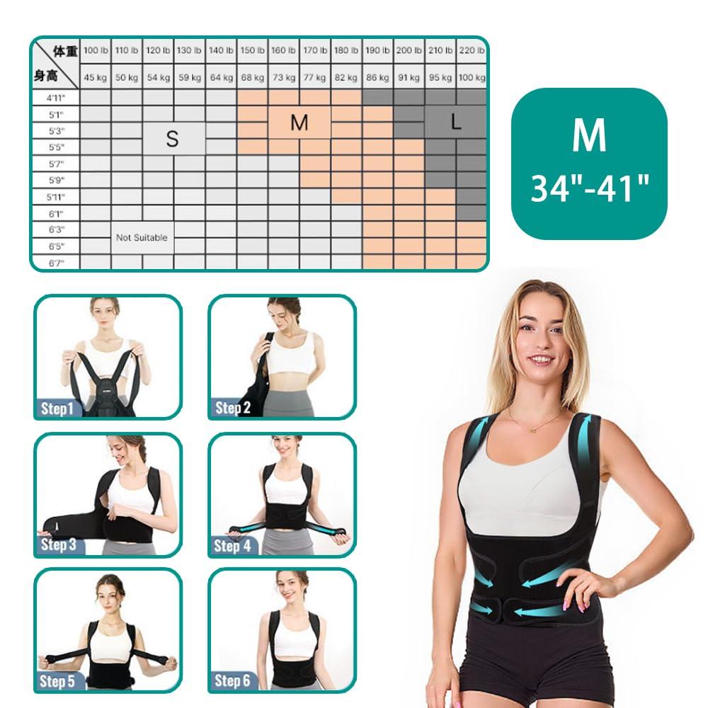 Woman 82 Lbs In Kg Back Brace Posture Corrector For Men Women Back