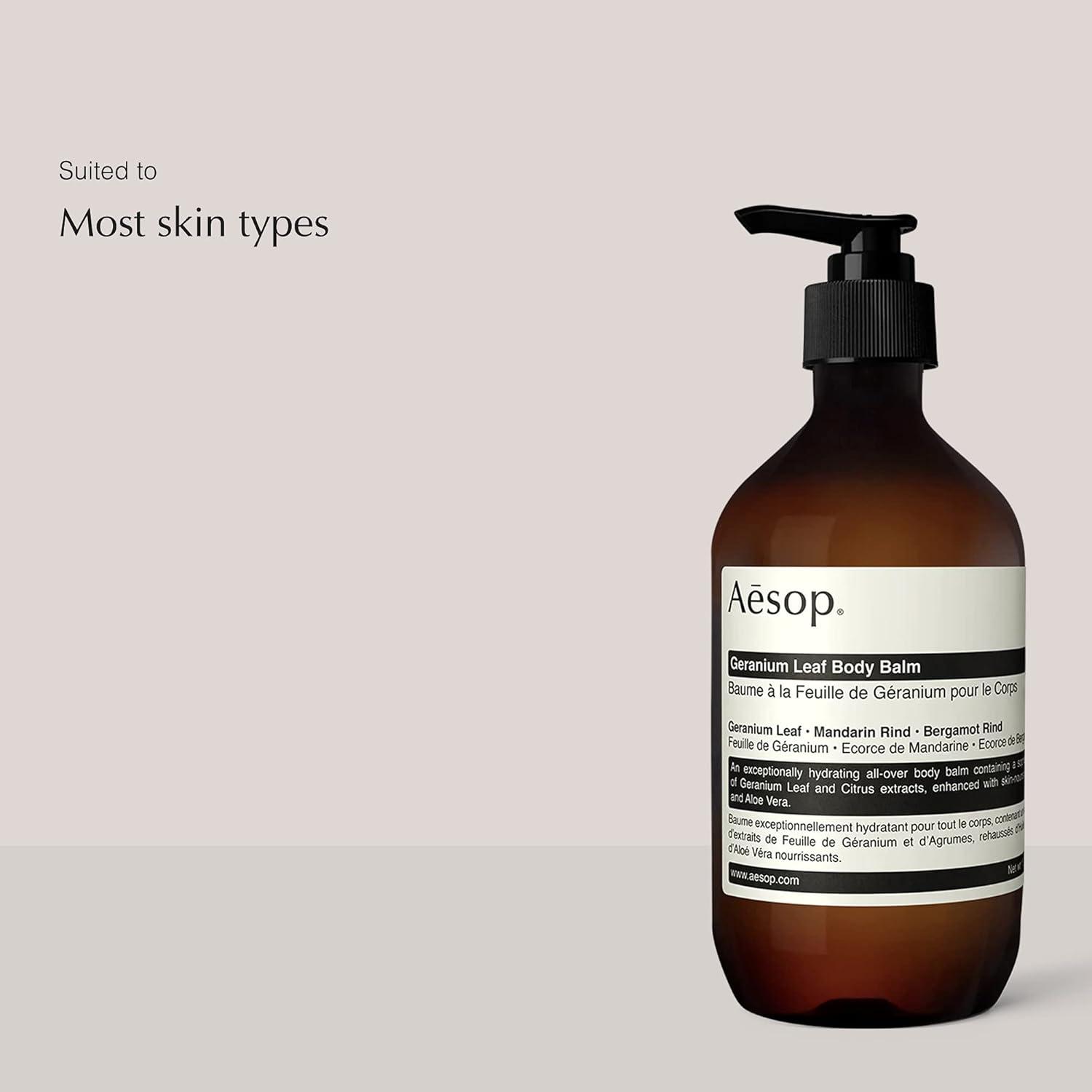 Aesop Geranium Leaf Body Balm 500ml - Nourishing Moisturizer for
