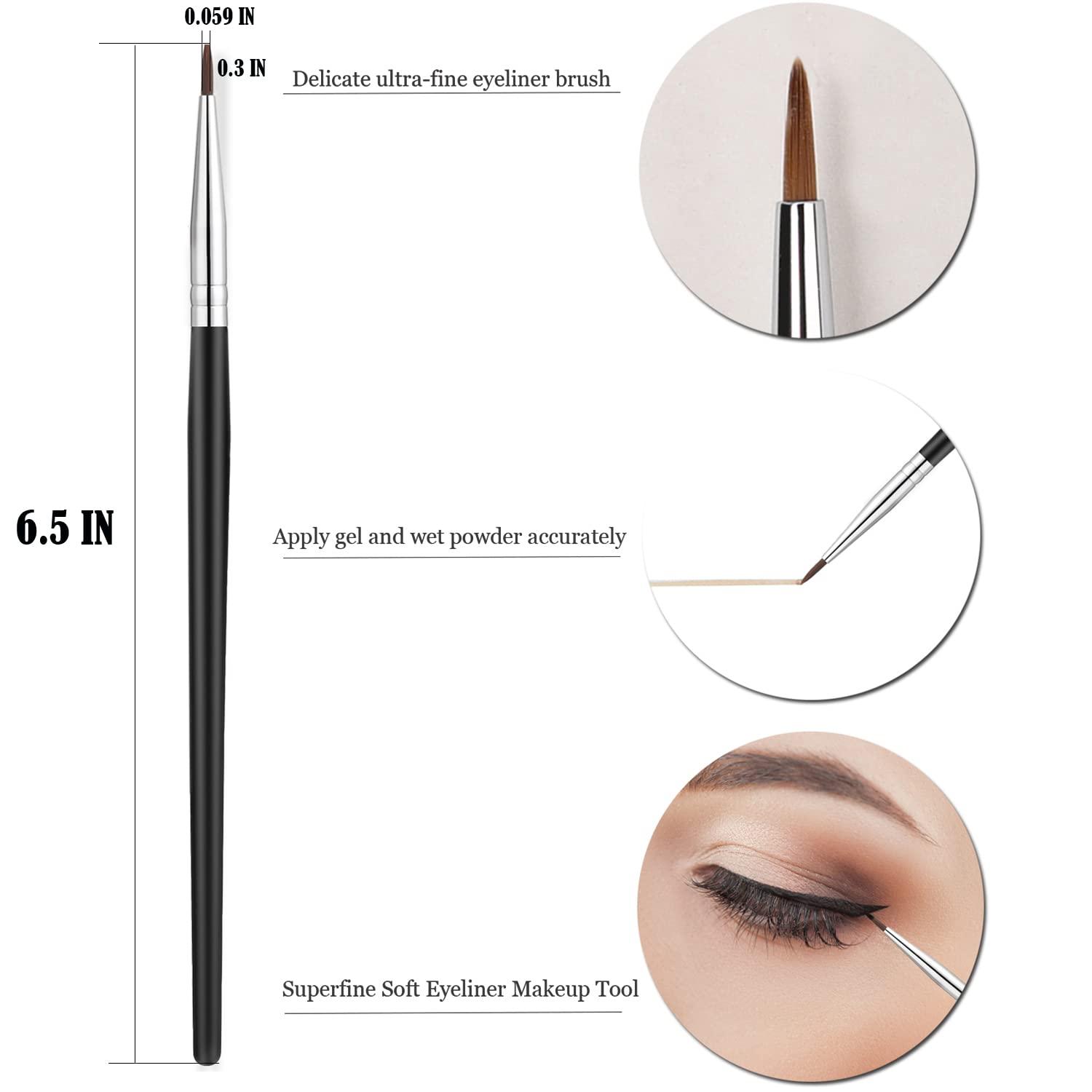 Fine Angled Eyeliner Brush, JASSINS Ultra thin Precision Eye Liner