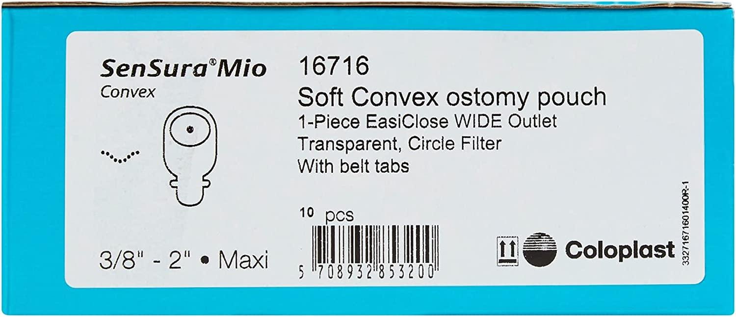 Coloplast 16716 Filtered Ostomy Pouch OnePiece System 11 Length Box