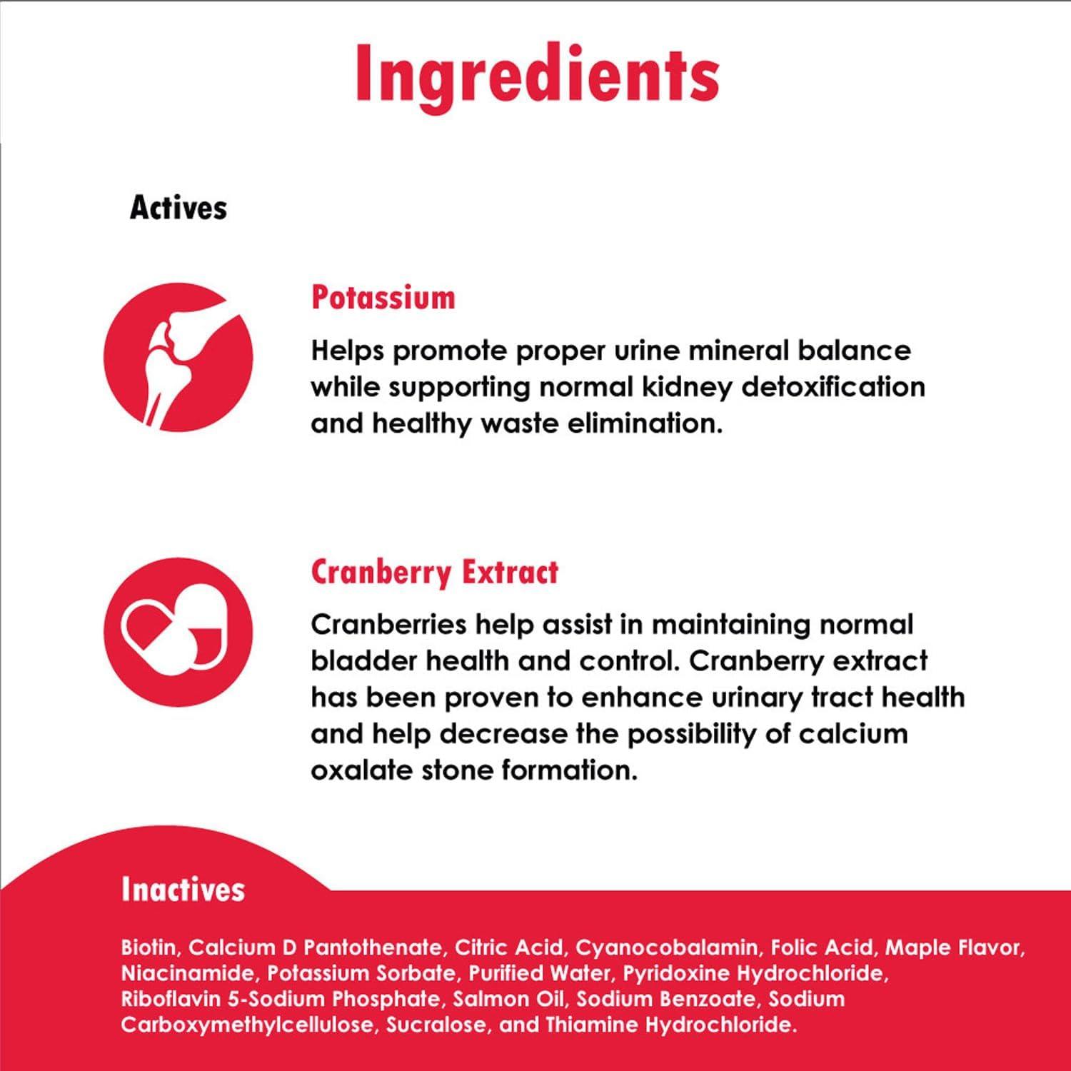 K Plus Potassium Gluconate Renal Gel with Cranberry and EPA for Dogs
