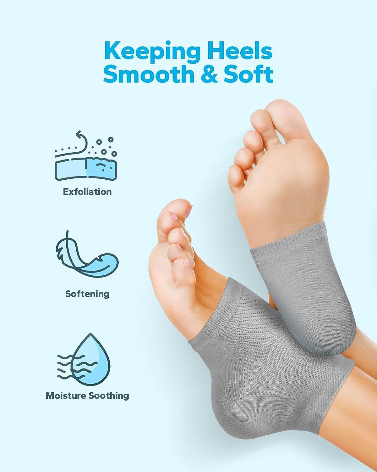 Moisturizing Socks for Mens Cracked Heels - Moisturizer Heel Sleeves to  Smooth & Soften Rough Cracked Heels & Dry Feet. Large Aloe Moisturizing  Heel Socks with Lotion Infused Gel Socks (XL - 3 Pairs)