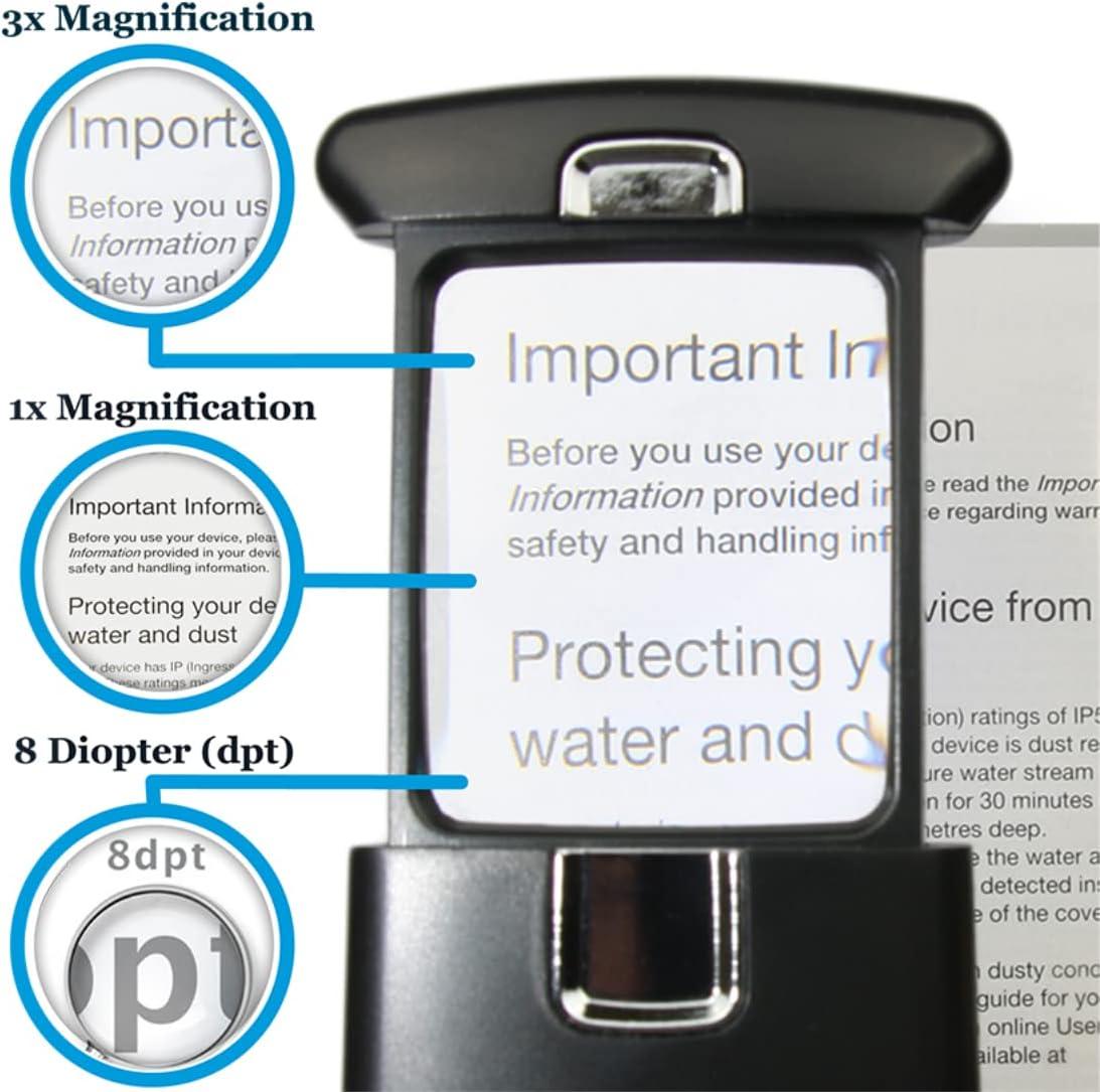 EasY Magnifier Small Pocket Magnifying Glass 3X with LED Light For Reading  Fine Print Mini Lighted Hand Held Acryl Lens Read Lables In Stores Magnify  Glasses For Close WorkHelpful Gift For Seniors