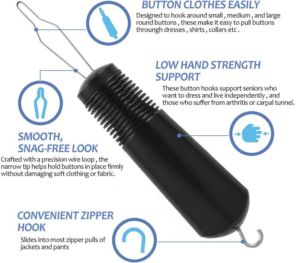 Button Hook and Zipper Pull Hand Buttons Aids Adaptive Equipment