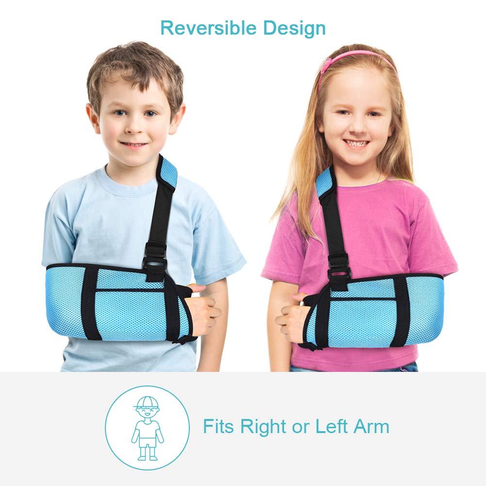 Arm Sling for Kids, Medical Child Arm Sling with Waist Strap, Padded