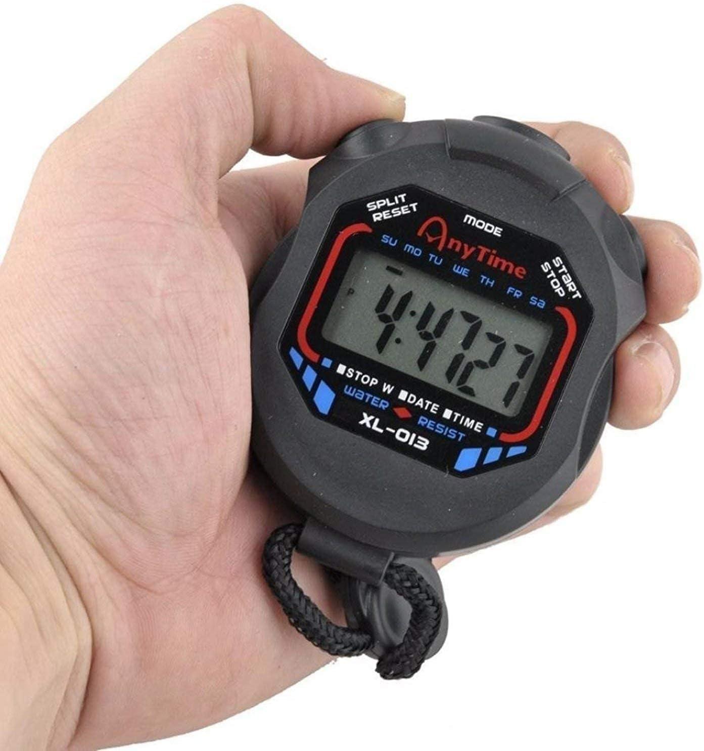 FomaTrade 10-Pack Digital Stopwatch Timers – Water Resistant, Handheld Sports Chronograph With Date & Alarm