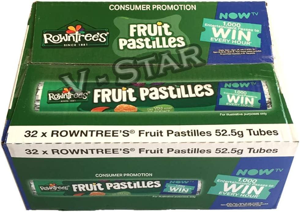 FULL BOX OF ROWNTREE'S FRUIT SWEETS TUBES (FRUIT PASTILLES (32 X 50g ...
