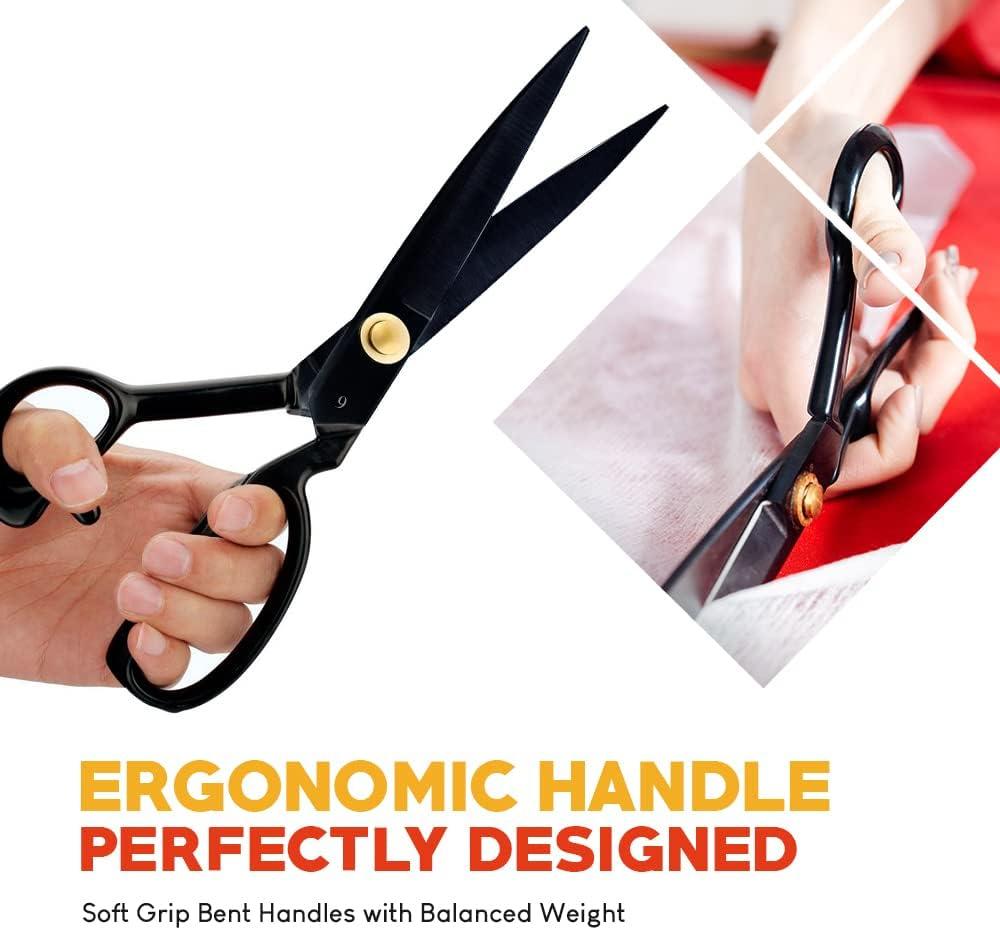 10 Inch Tailor Dressmaking Scissors - Fabric Scissors Heavy Duty Stainless  Steel Sharp Shears & Soft-Grip Handle - for Cutting Fabric, Clothes