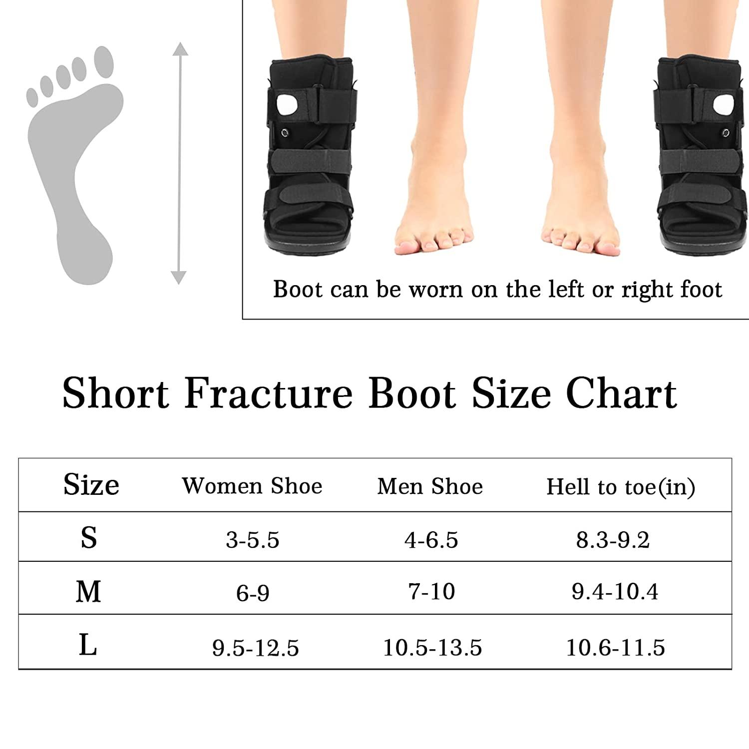 Short Air Walking Boot - Medium Size for Ankle Injuries, Fractures ...