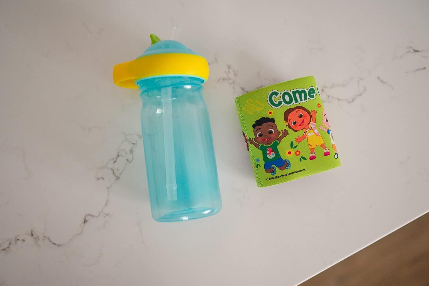 Homgreen Temperature Display Kids Water Bottle，500ml，Straw Lid