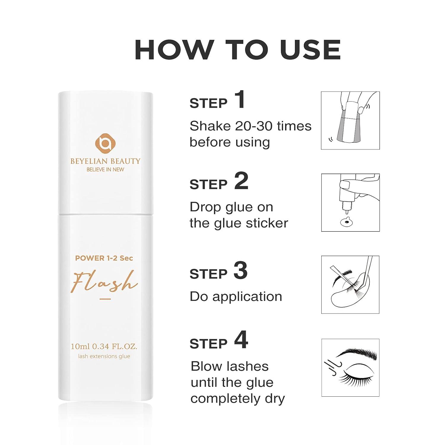 Eyelash Extension Glue Lash Glue for Eyelash Extensions 10 ml Smart Drop Technology Flash Glue