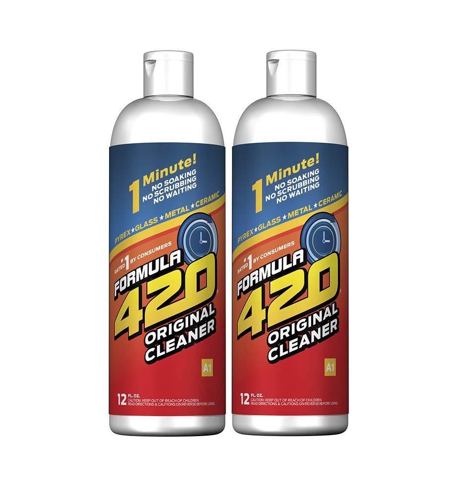 Formula 420 Cleaner - Pyrex, Glass, Metal and Ceramic - 12 Oz. Bottles. 2  Pack 12 Fl Oz (Pack of 2)