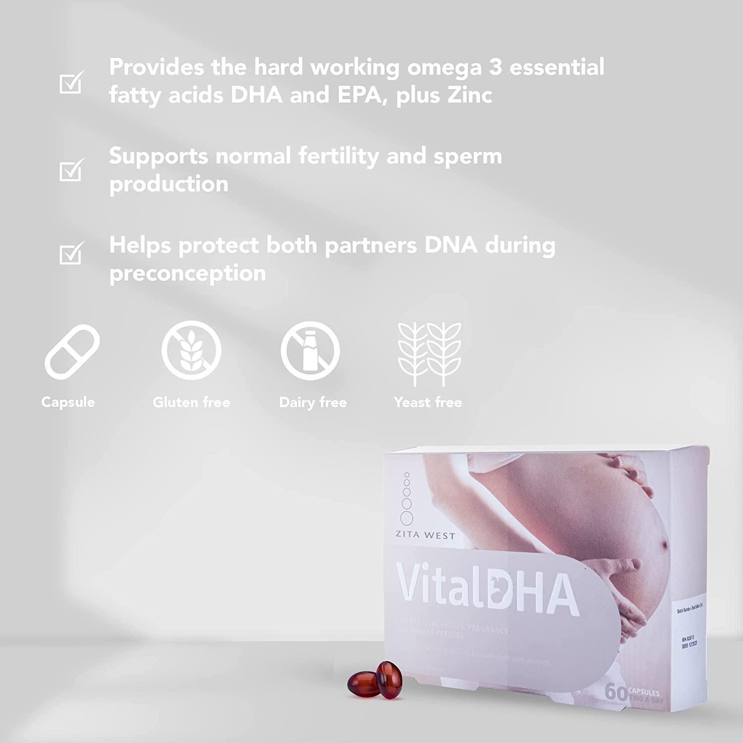 Zita West Vital DHA with Omega 3 Prenatal Vitamin with DHA and EPA