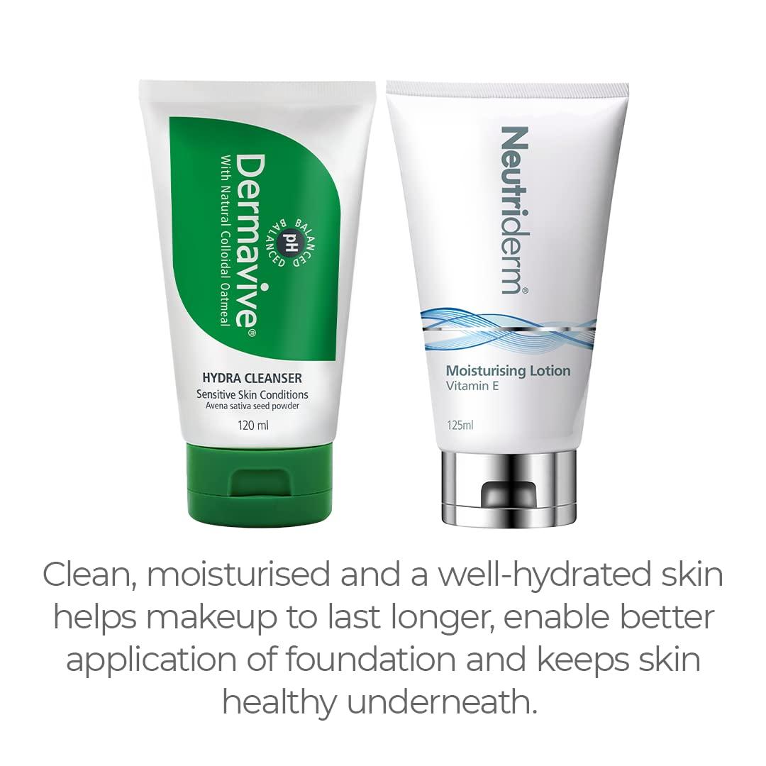 PreMakeup Bundle 1 Dermavive Hydra Cleanser 120ml + Neutriderm