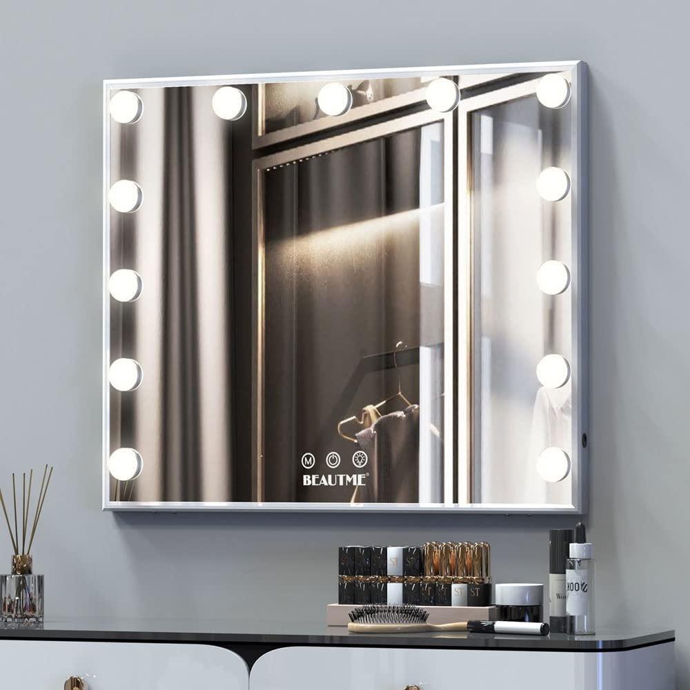 BEAUTME Vanity Mirror with Lights, Large Lighted Mirror with