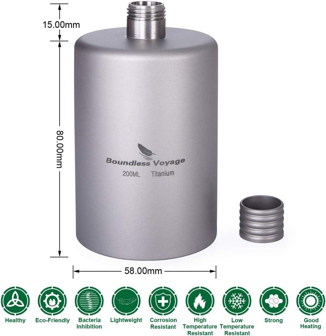 iBasingo 200 ml Titanium Tas Flagon Camping Heupfles Draagbare Alcohol Drinken Fles Sport Buiten Wandelen Wijnfles Ti3068D