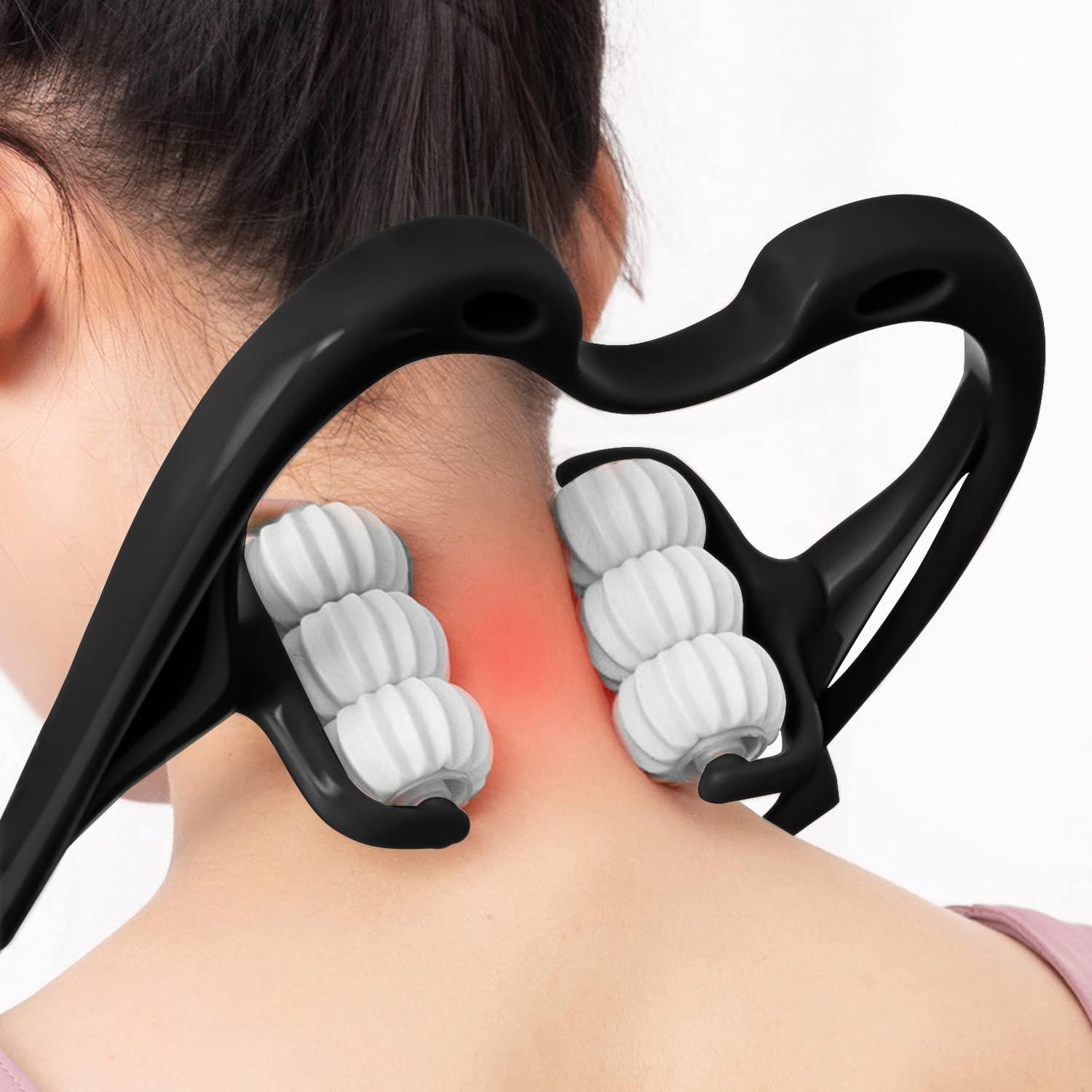 Neck Roller Massager For Pain Relief & Muscle Tension, Handheld