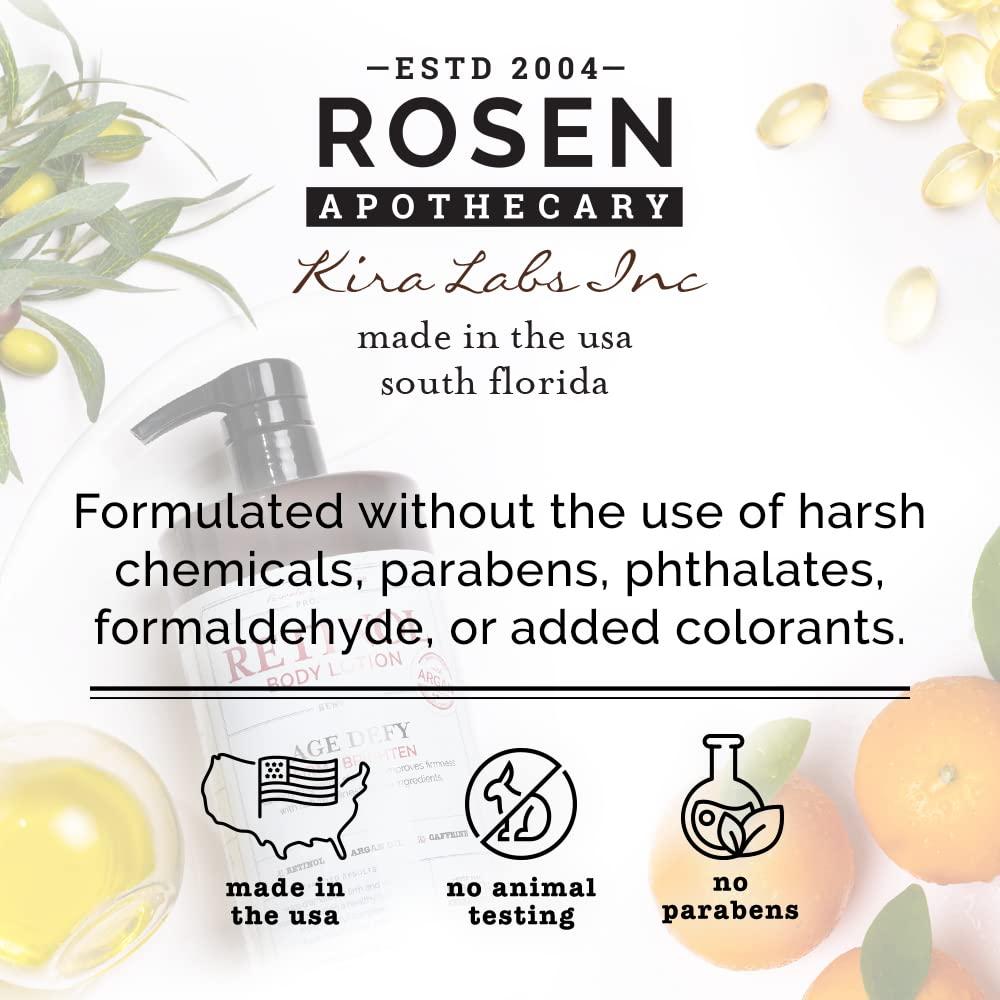 Rosen Apothecary AntiAging Retinol Body Lotion Caffeine Firms Skin
