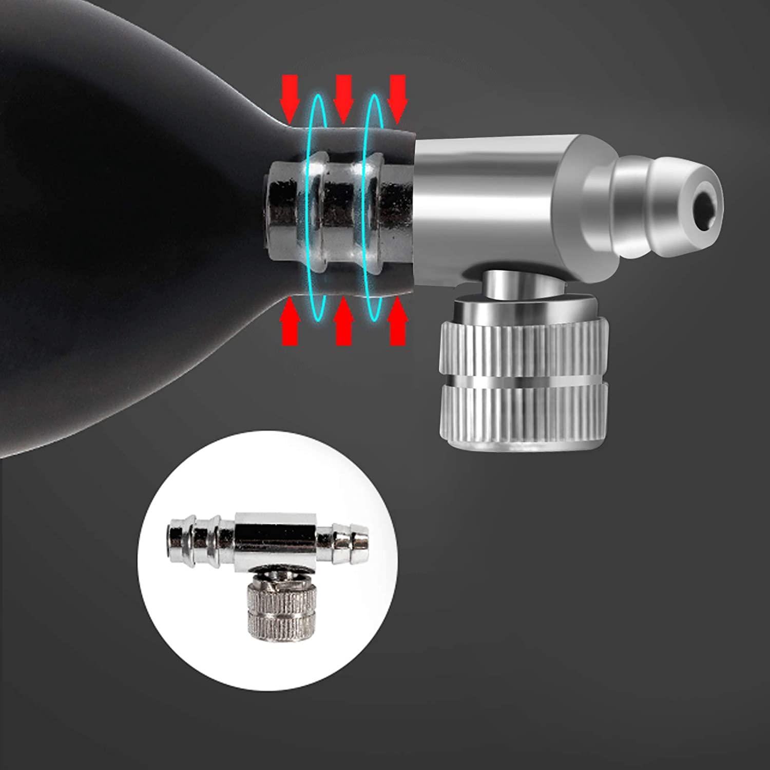 Lamoutor 3Pcs Blood Pressure Latex Bulb Kit with Air Release Valve