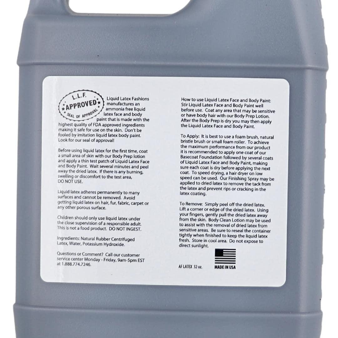 Black 32 Oz Liquid Latex Body Paint Ammonia Free Cosplay Makeup for Professional Monster and