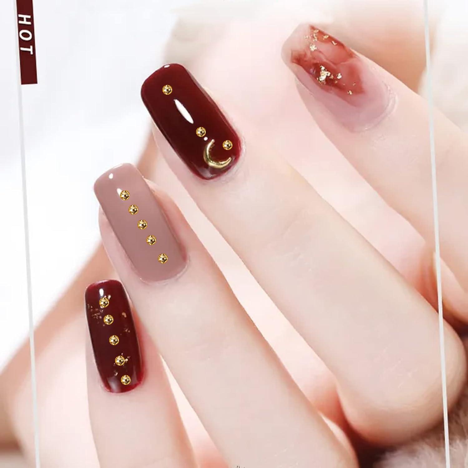 Elegant Maroon Simple Nail Art