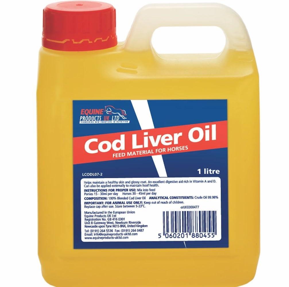 Equine Products Cod Liver Oil Horse Supplement 1 Litre