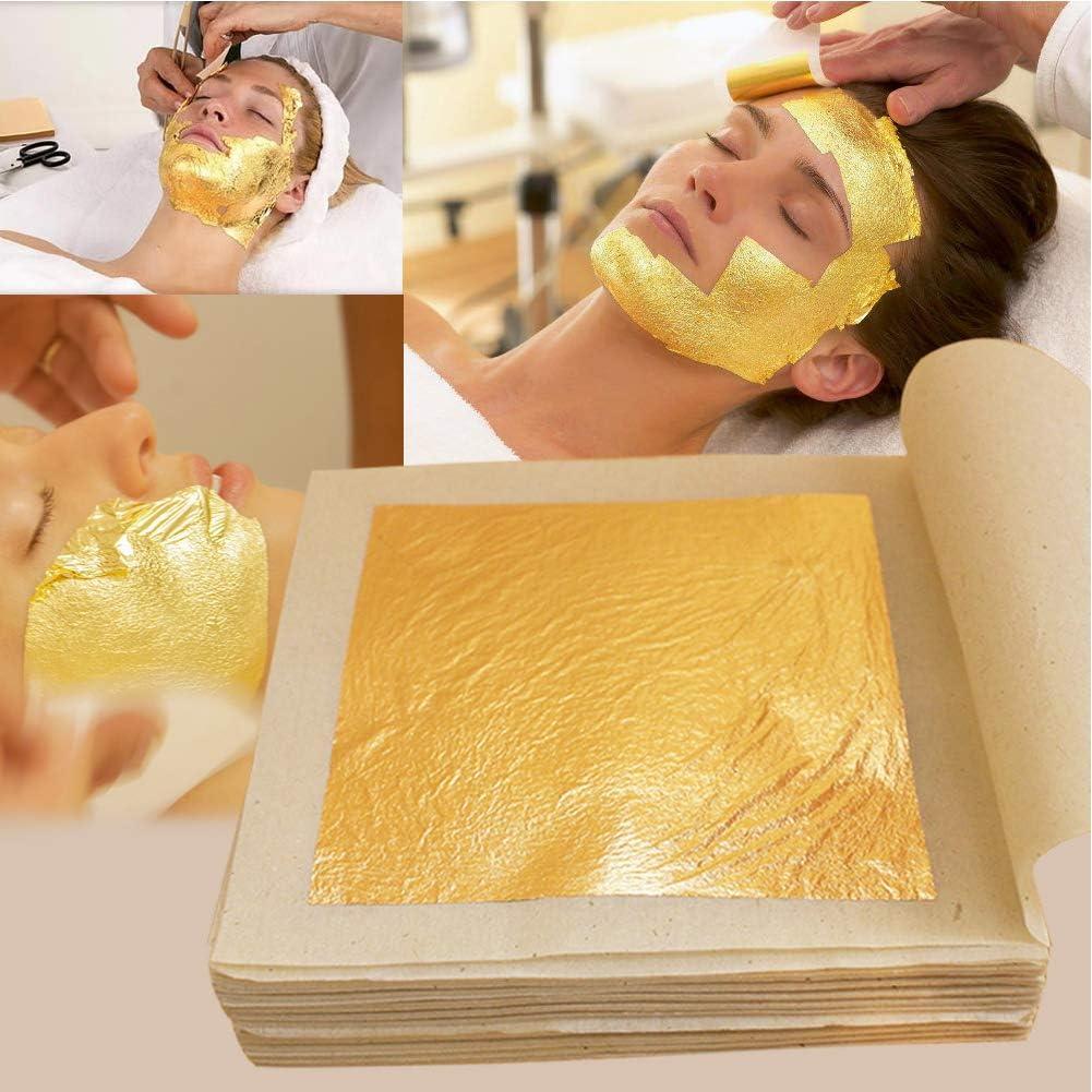 Vidillo Edible Gold Leaf Sheets 30 Gold Leaf for Cake Chocolates Decorating, Bakery Pastry Cooking, Makeup Health & Spa,Gilding Crafting,Gilding