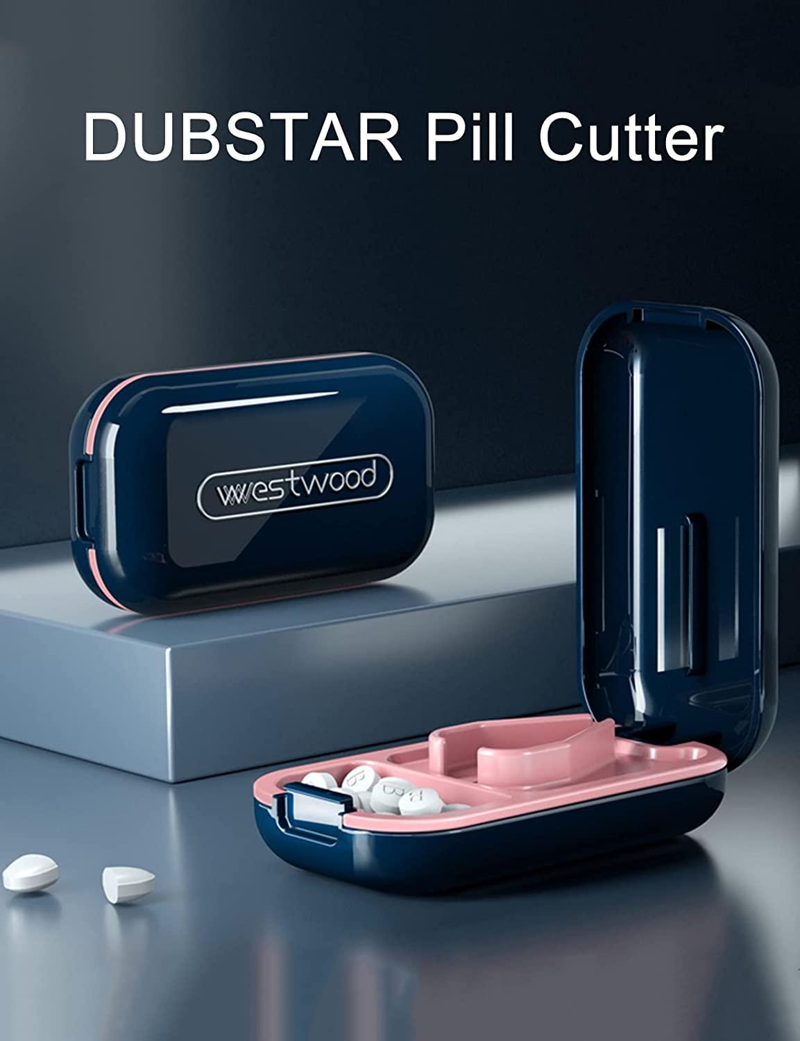 DUBSTAR Small Pill Cutter, Pill Splitter Pill Cutter for Small or Large