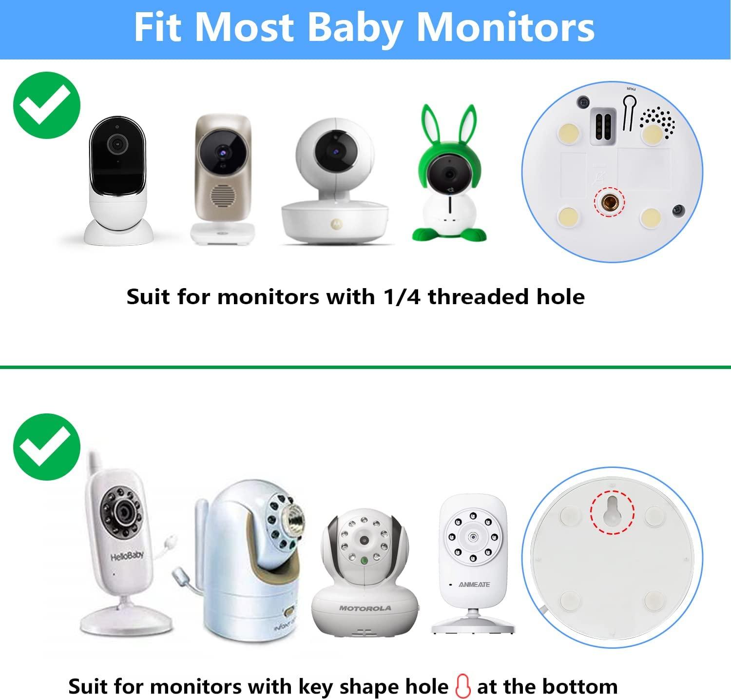 Flexible White Gooseneck Baby Monitor Mount for Motorola, Owlet