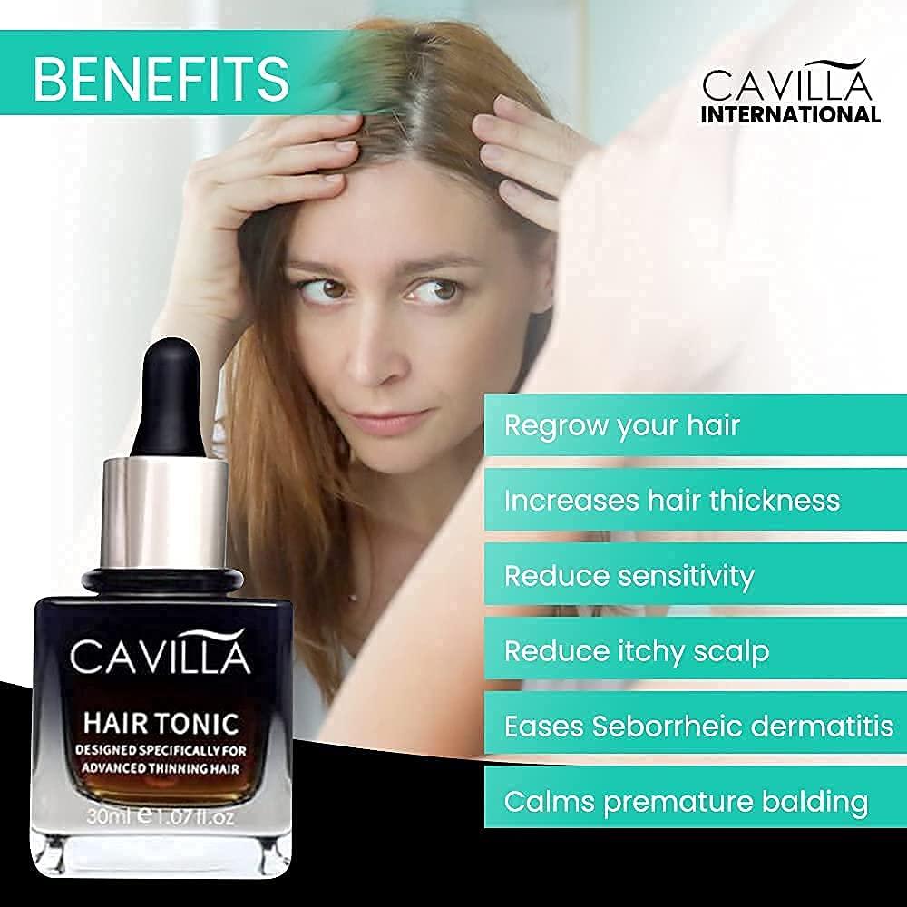 New Cavilla Hair Tonic Oriental Secrets for Hair Growth in USA Thicker Fuller Hair, ReGrowth