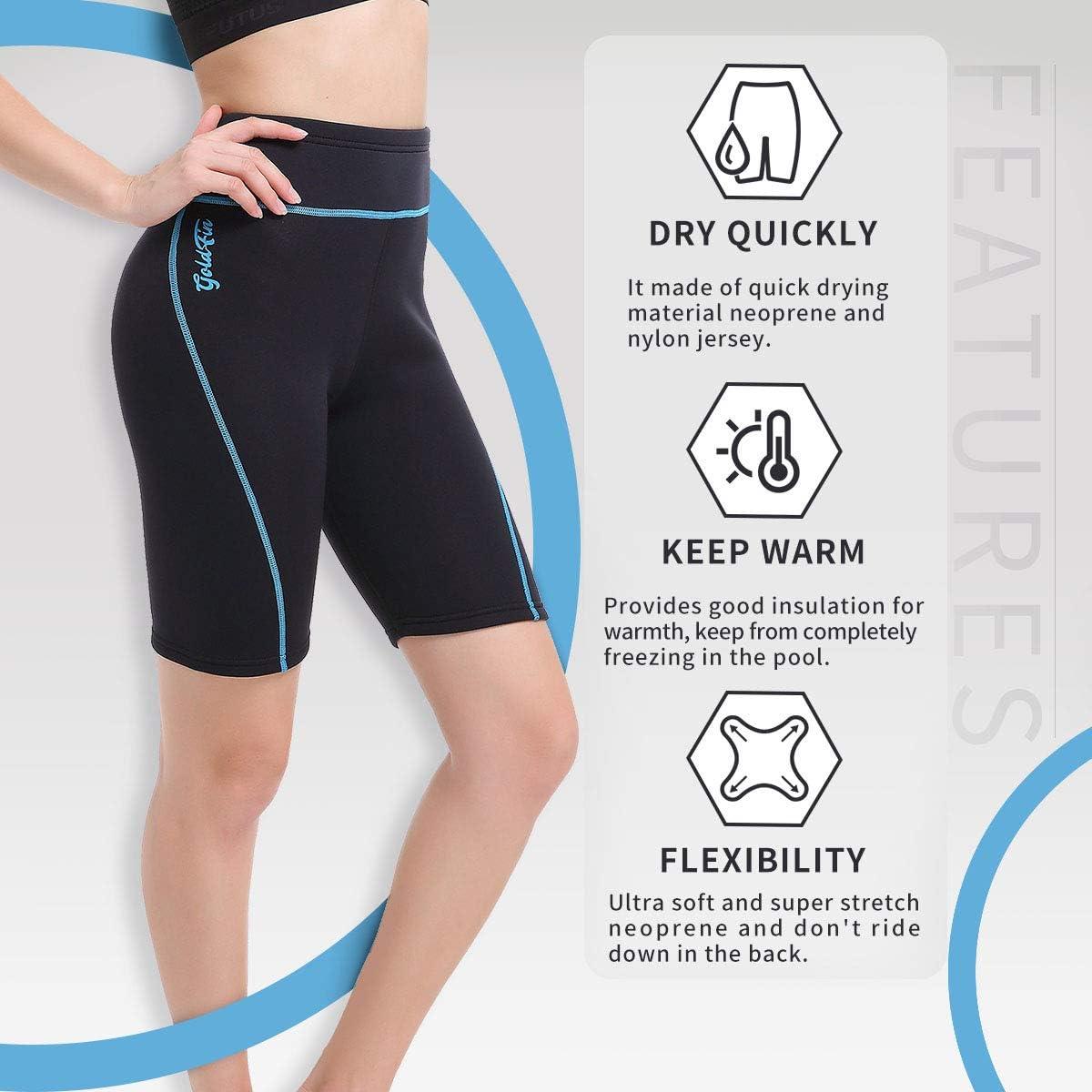 GoldFin Women's 2mm Wetsuit Top & Pants/Shorts - Cold Water Surfing, Diving, Water Aerobics Neoprene Suit