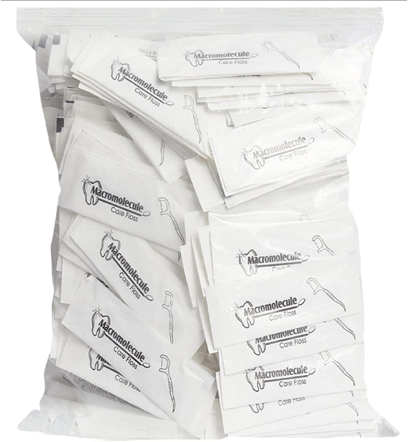 Dental Floss Picks Pack Of 50 Individually Wrapped Flossers For Adults & Kids - Travel Dental Picks For Teeth Cleaning & Plaque Removal - No Break & No Shred Floss - Soft