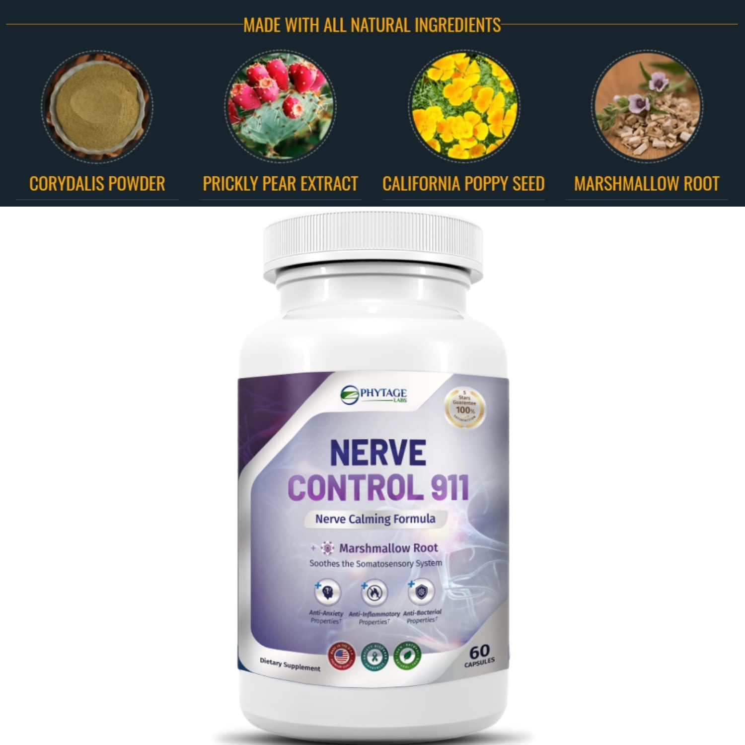 Nerve Control 911 Para Que Sirve Nerve Control 911 - Natural Plant-Based Nerve Health Supplement (60
