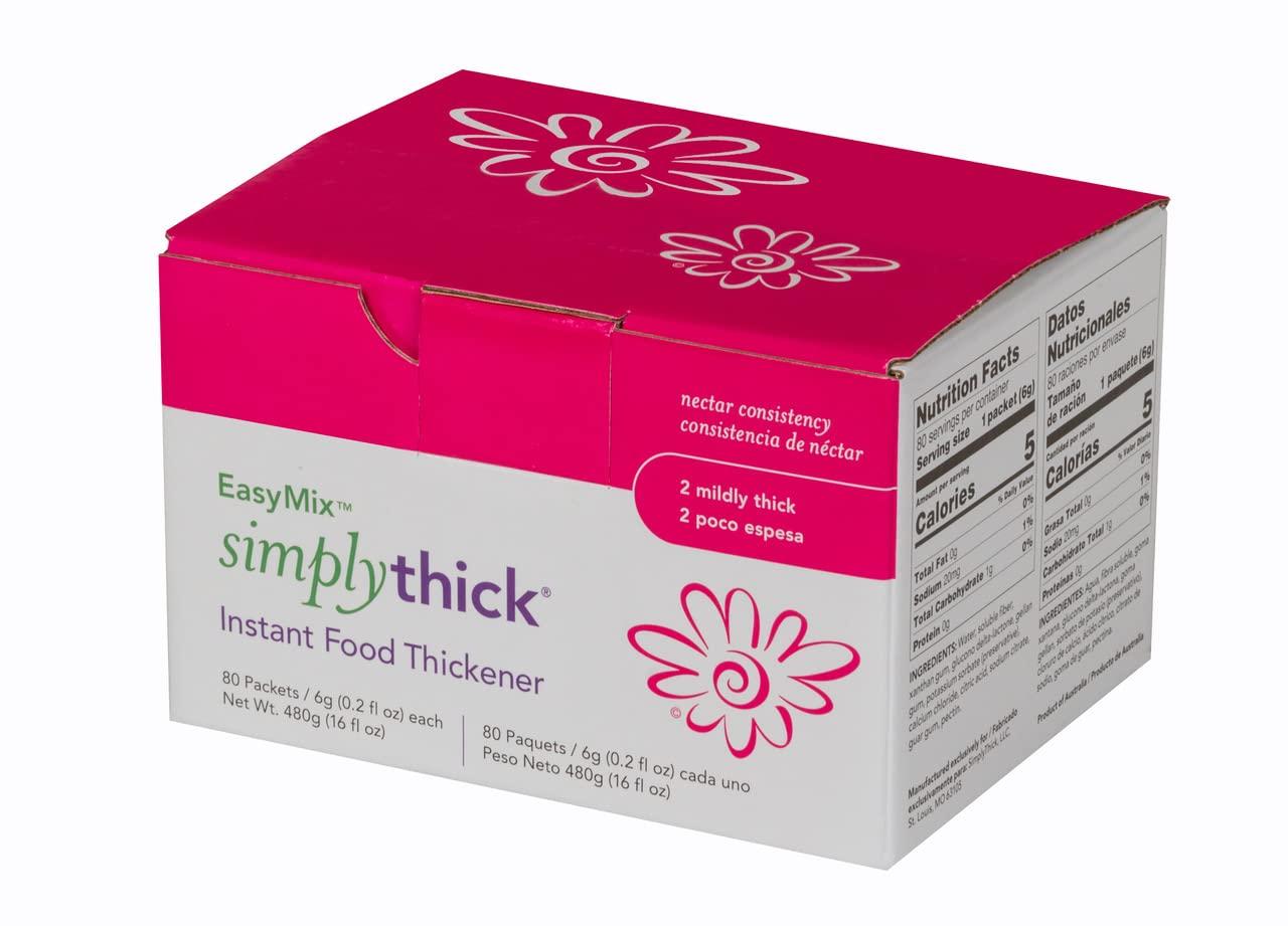 SimplyThick EasyMix 80 Count of 6g Individual Packets Gel Thickener