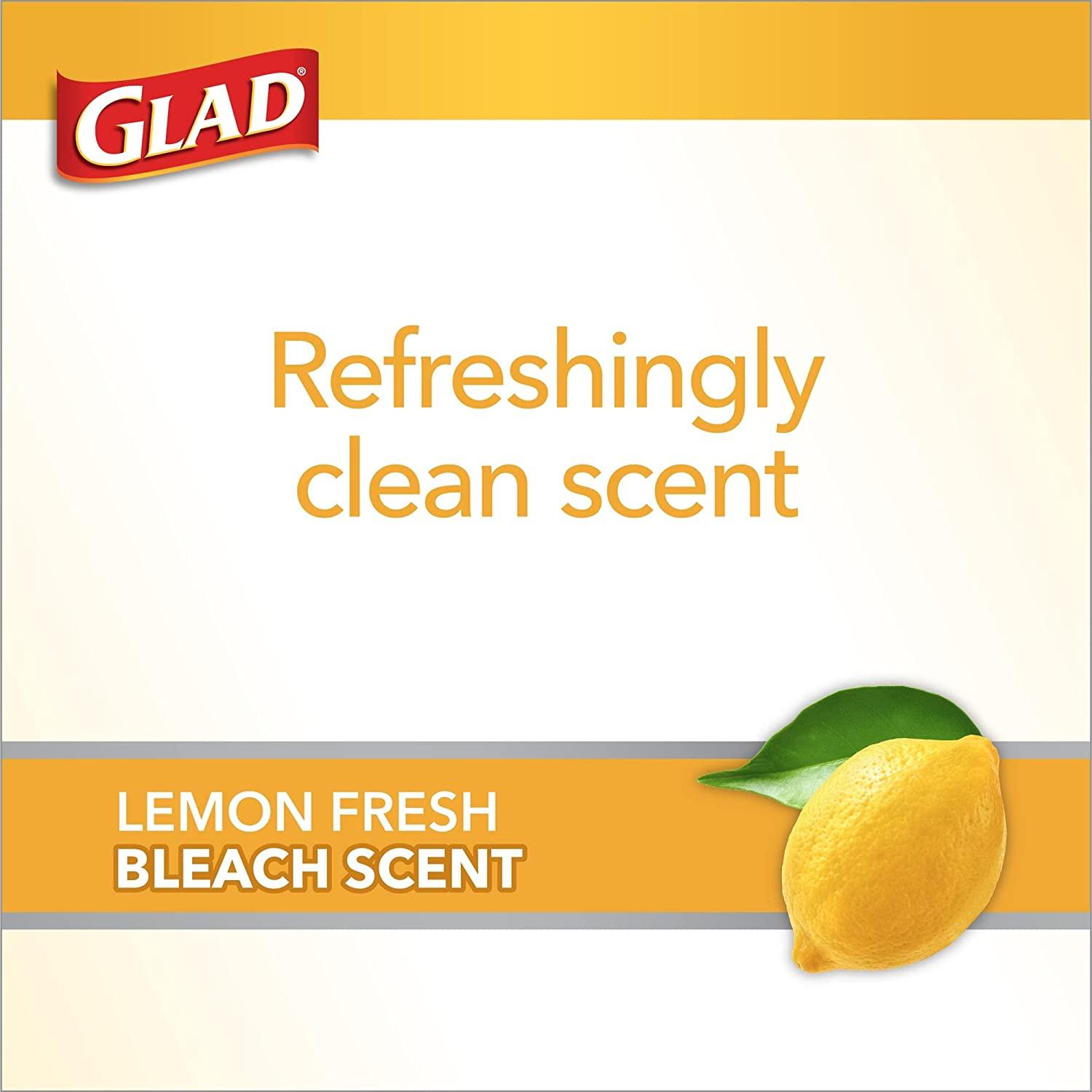 Glad Protection Series ForceFlex Plus Drawstring Lemon Fresh Bleach