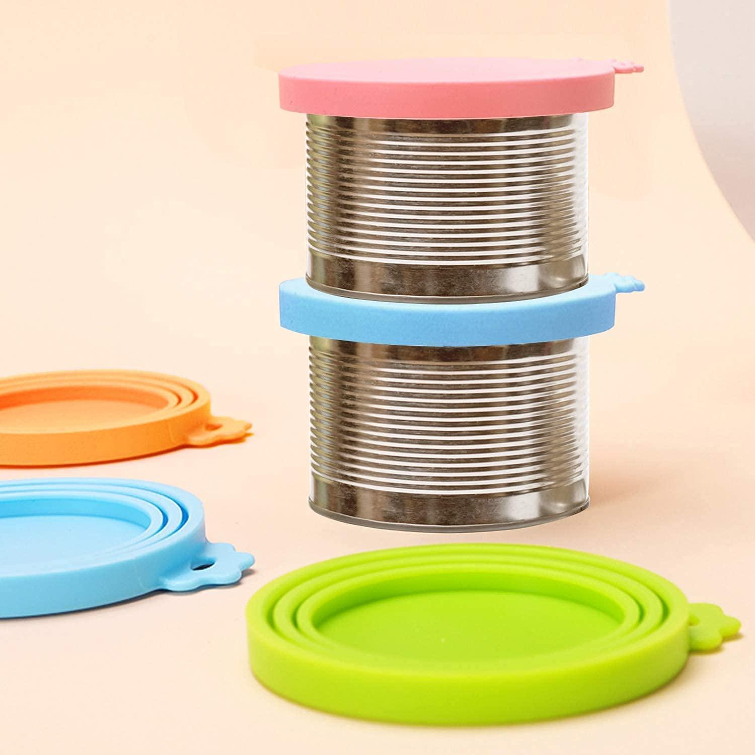 Lydia's Deal 4 Pack Pet Can Covers,Universal Silicone Can Lids BPA Free
