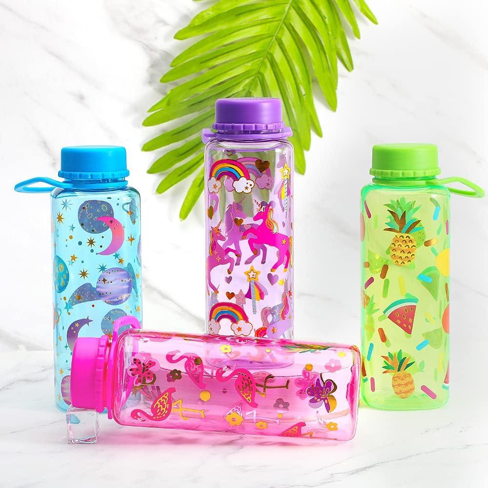Home Tune 18oz Kids Water Drinking Sip Bottle - Tritan BPA Free, Flip Straw Lid, Easy Open, Lightweight, Snack Compartment, Leak-Proof Water Bottle
