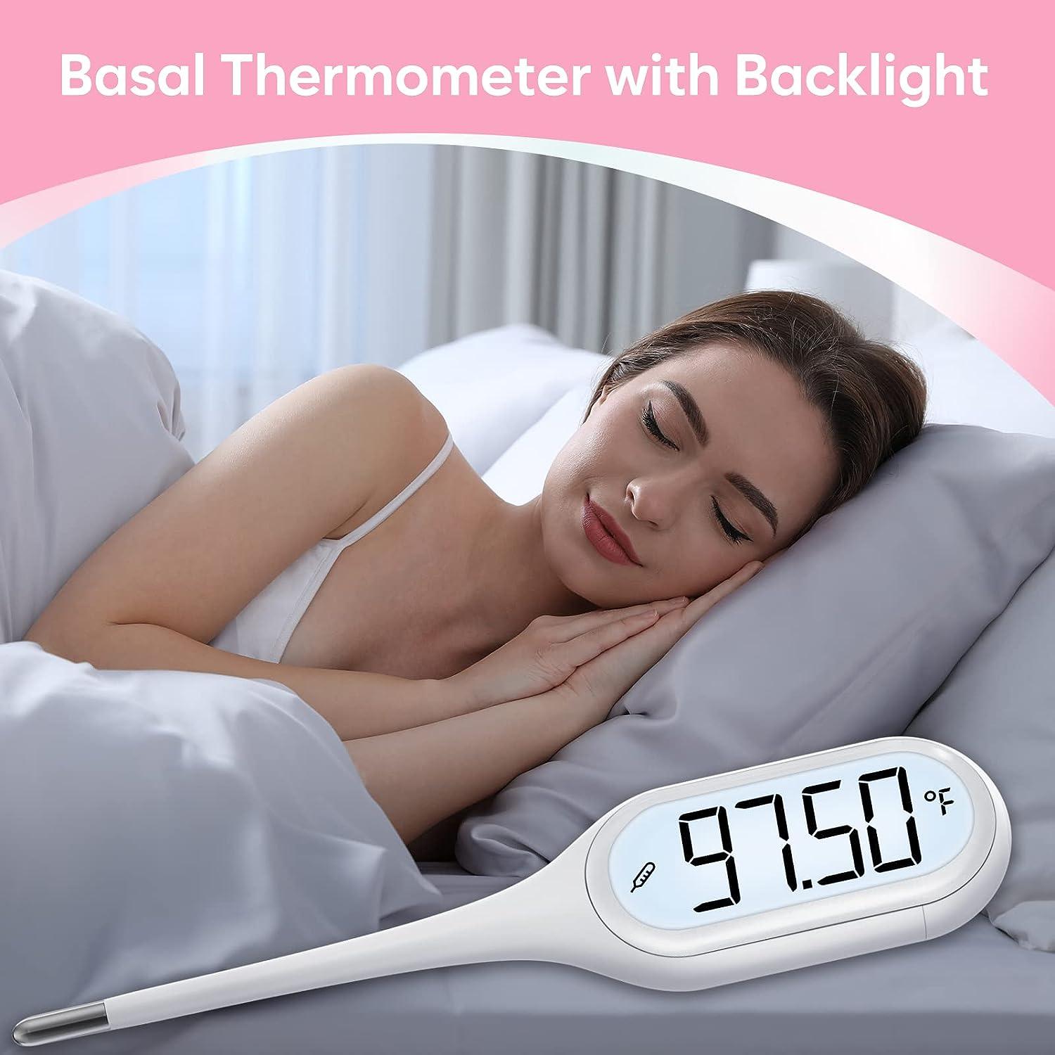 Digital Basal Body Thermometer: Easy Home Accurate BBT for Ovulation  Tracking & Fast Oral Thermometer with Large LCD Backlit Display, 1/100th  Degree High Precision & Memory Recall