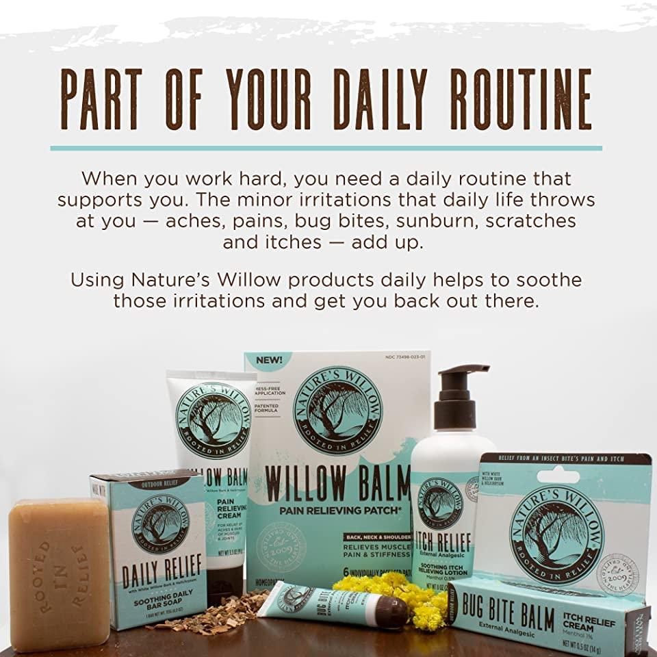 Natures Willow Itch Relief Lotion External Analgesic Natural Soothing