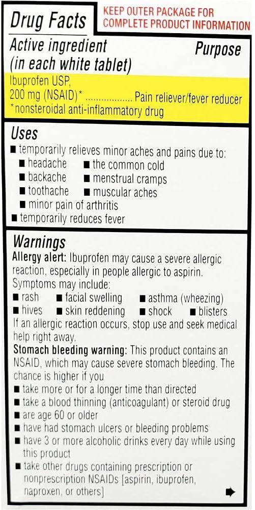 Major Dye Free Ibuprofen 200 mg 100ct
