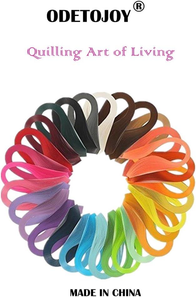 ODETOJOY Quilling Paper Strips 10mm 260 Strips Set DIY Origami Paper