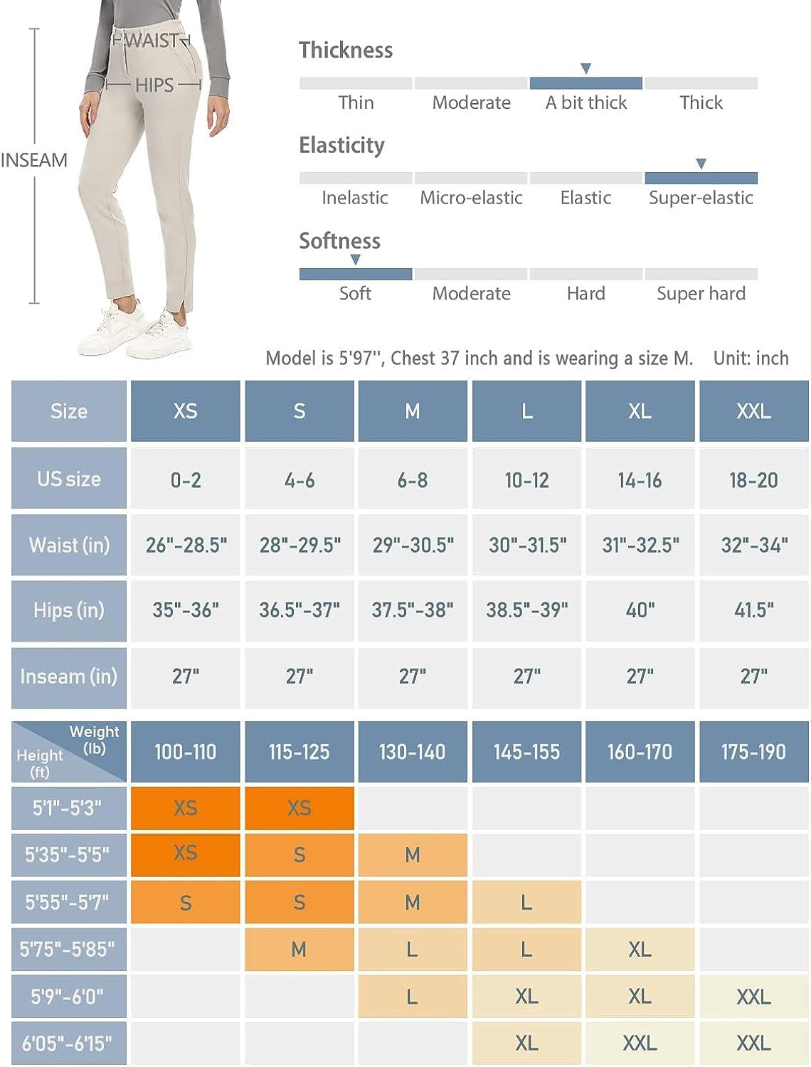 Hiverlay Womens Golf Pants Work Pants Stretch Lightweight Dress Pants  Business Casual with Zipper Pocket White Sand Large