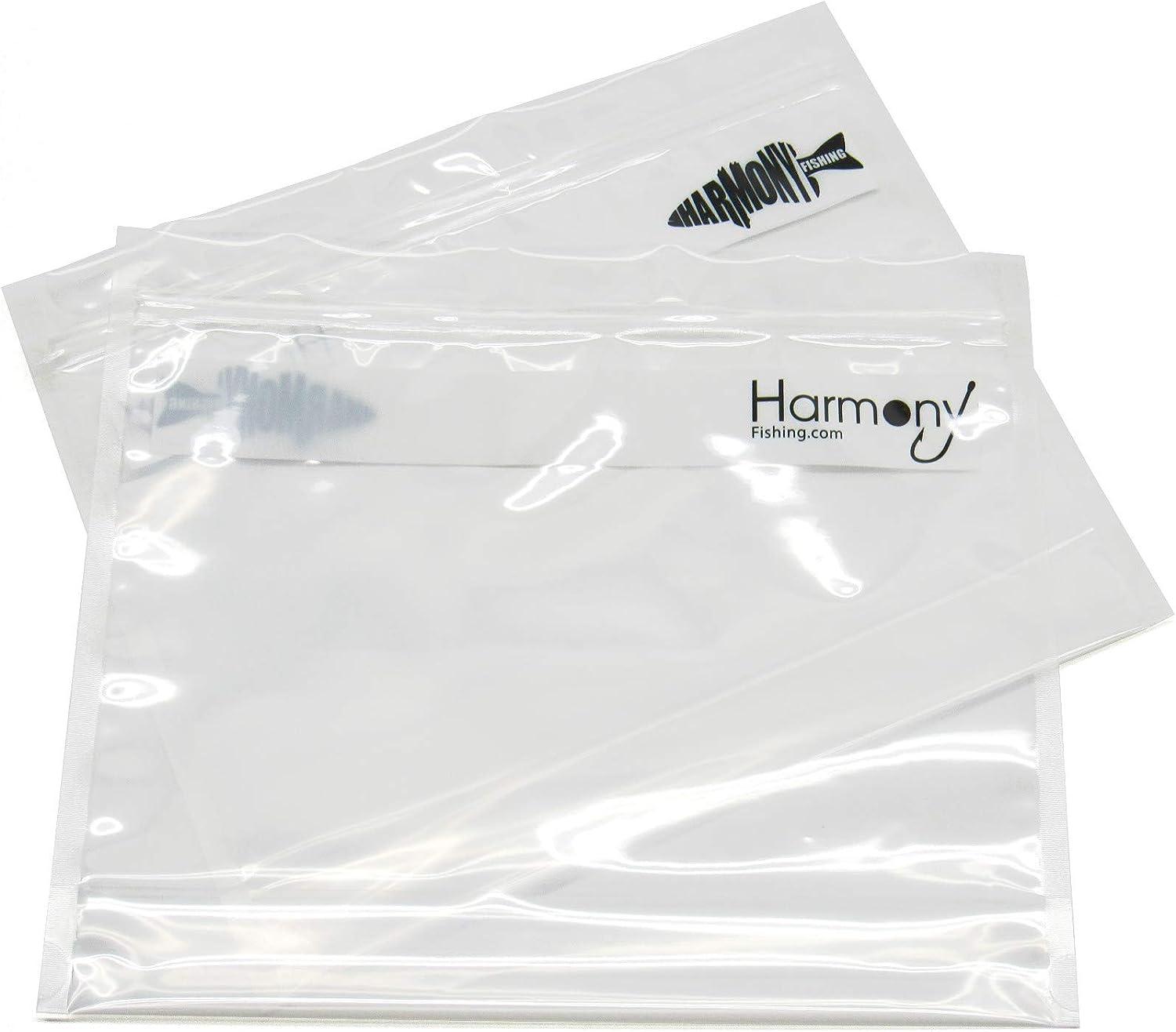 Harmony Fishing Bait Bags (10 Pack) - Durable Clear Storage Bag