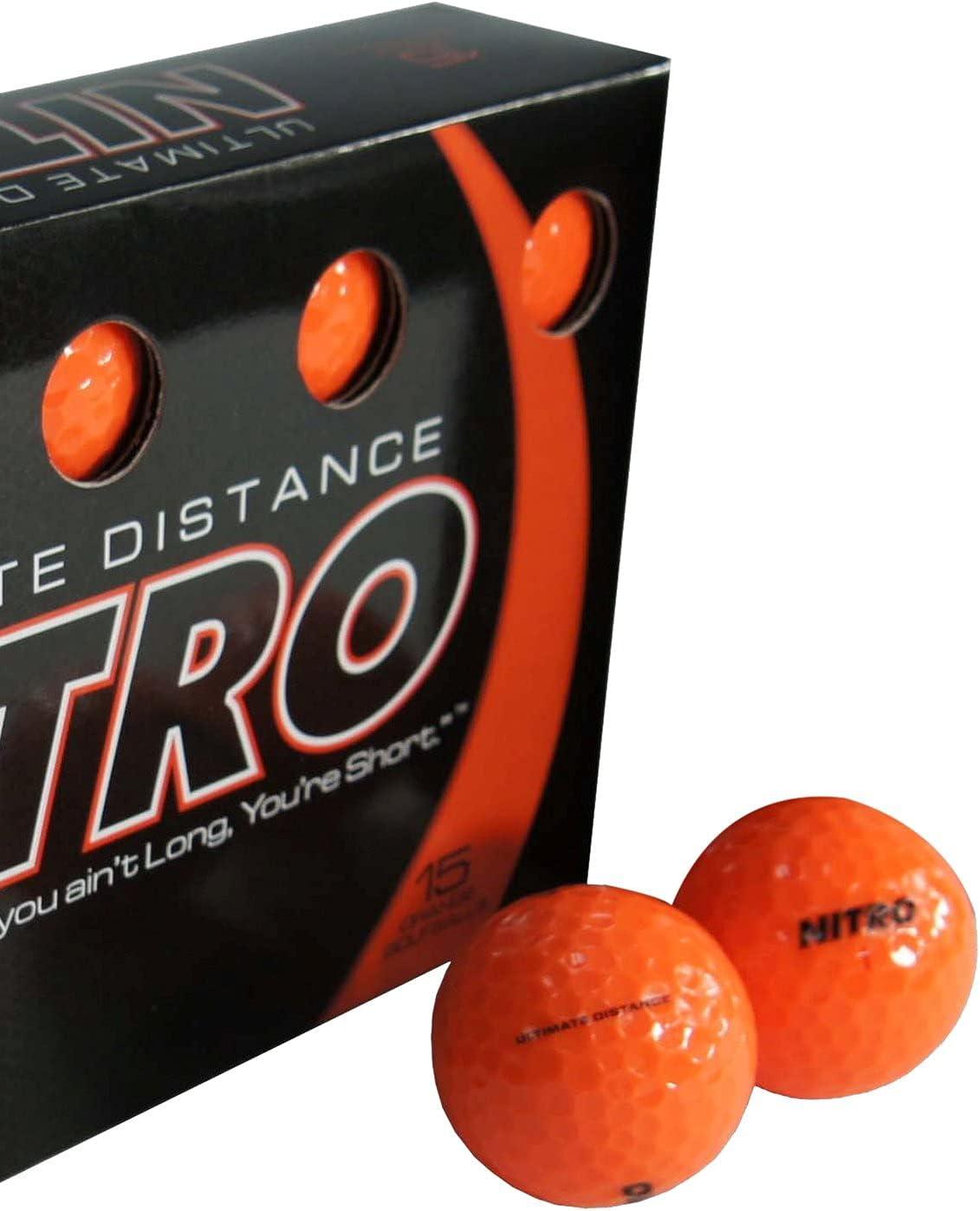 Nitro Ultimate Distance Golf Ball (15Pack) 15 pack Orange