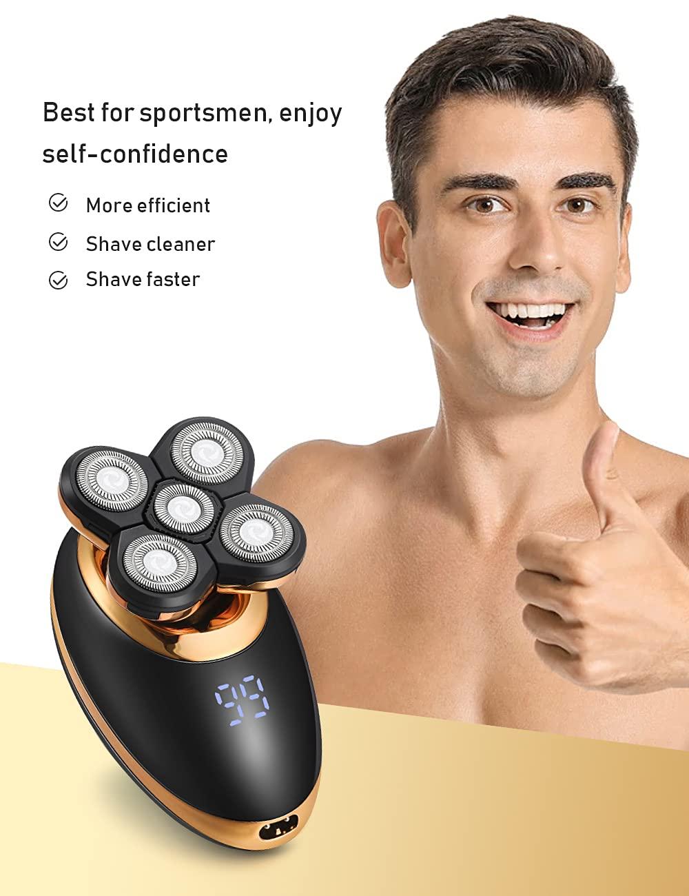 Electric Shavers for Men 5 in 1 Bald Head Shavers for Men, 5D