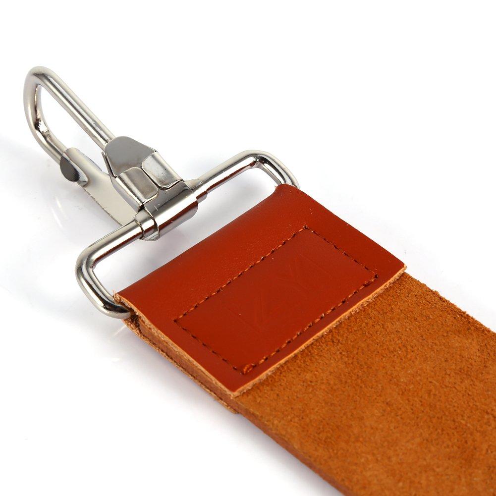 Choosing the right leather belt to make a strop for knife sharpening. 