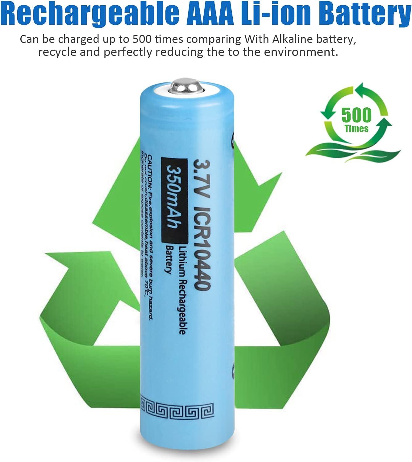 Energy Accessories - 3.7v Li-ion Rechargeable Aaa Battery